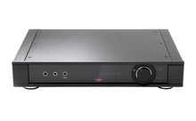 Load image into Gallery viewer, Black audio amplifier with control knobs on a white background